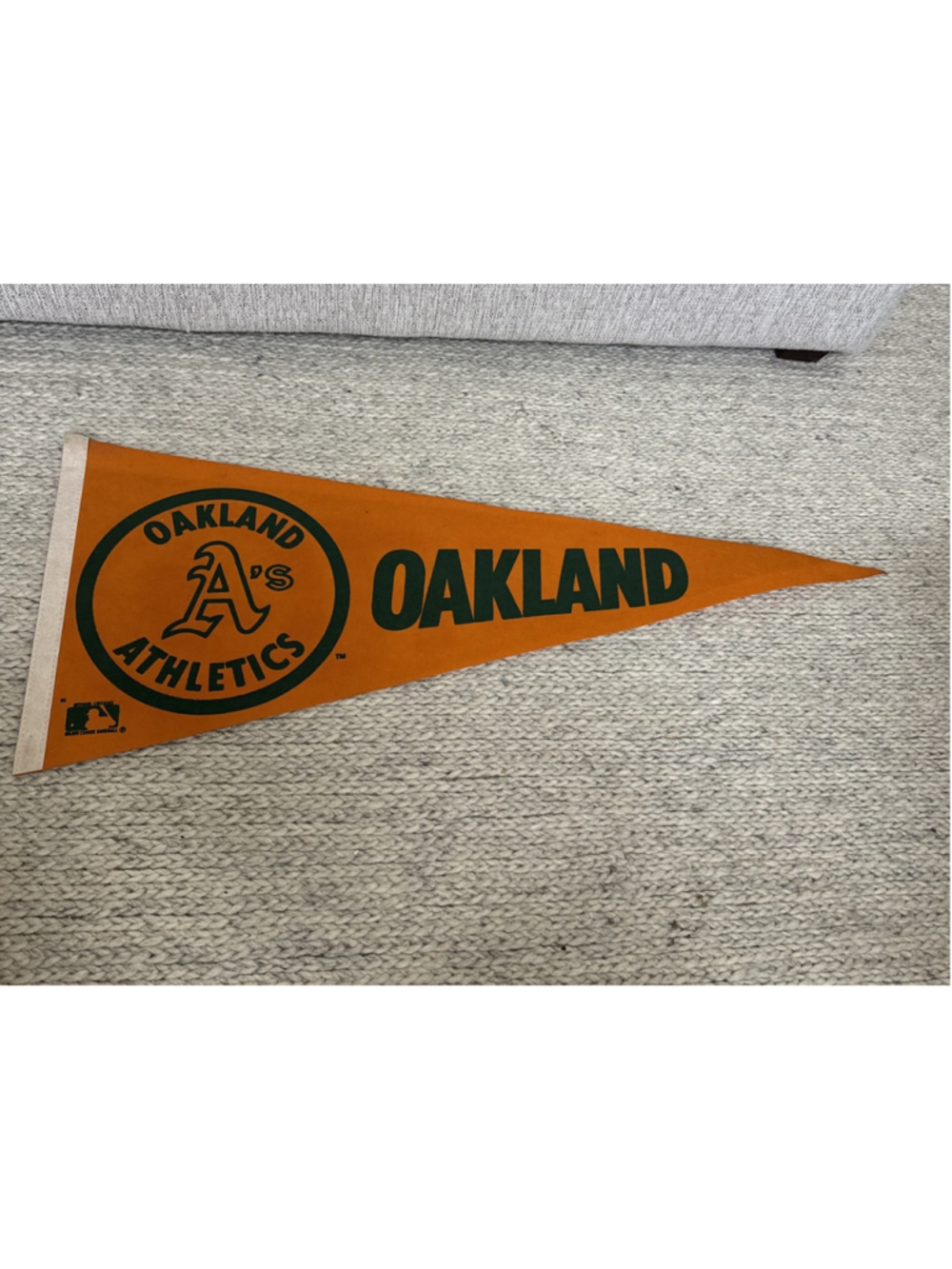Vintage Oakland Athletics A's Pennant '70s MLB Felt Amazing Shape RARE 12" x 30"